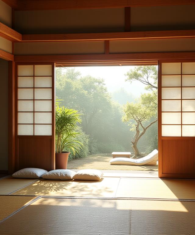 光が差し込む渚雅塾の和室